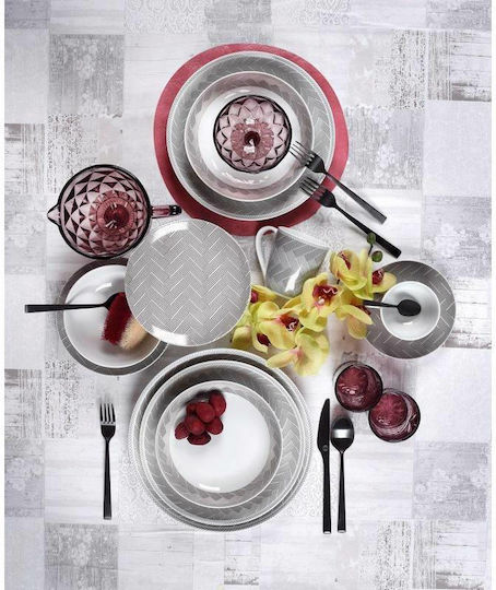 Cryspo Trio Plaza Set Tassen Kaffee aus Porzellan Gray 100ml 6Stück