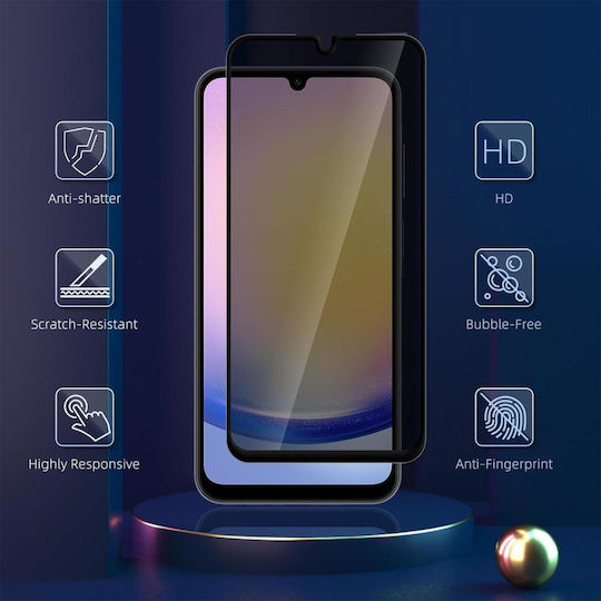Lemontti Folie Glass Privacy Full Fit Samsung Galaxy A25 5g Black