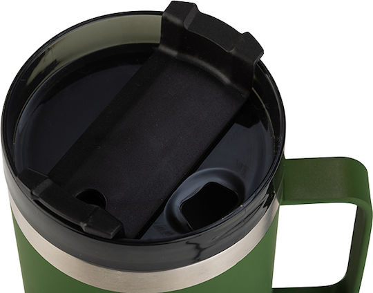 Nava Ποτήρι Θερμός Ανοξείδωτο / Πλαστικό 900ml Πράσινο Σκούρο με Καλαμάκι