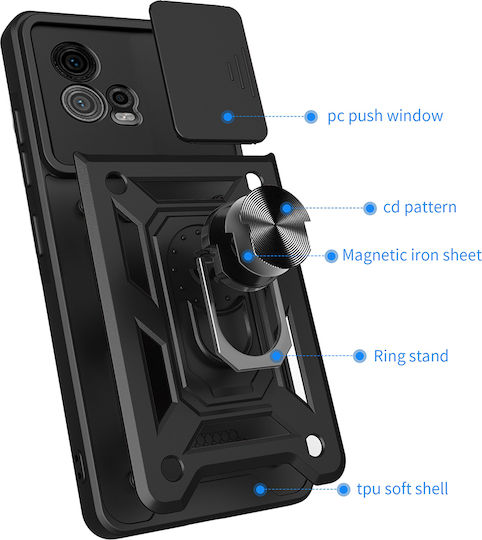 Techsuit Camshield Back Cover Plastic / Silicone Rose Gold (Moto G72)