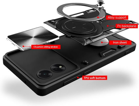 Techsuit Camguard Pro Back Cover Silicon Roșu (Oppo A60)