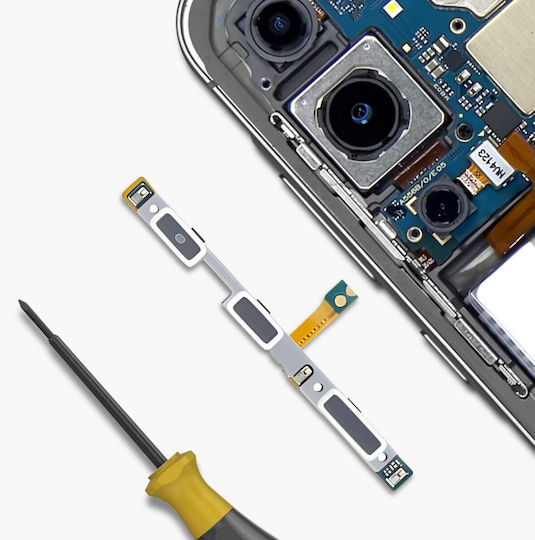 Clappio Power- und Lautstärke-Tastenabdeckung Samsung Galaxy A55 Schwarz