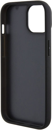 BMW Umschlag Rückseite Leder Schwarz (iPhone 15)