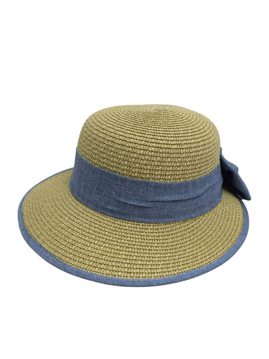 Frauen Rattangeflecht Hut Beige