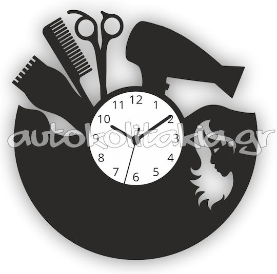 Orafol Barber Ceas De Perete Din Sticlă Roșu