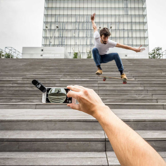 Смартфони Таблети Фишай Обектив 180° Ъгъл Закрепващ Клипс Pixter Черен