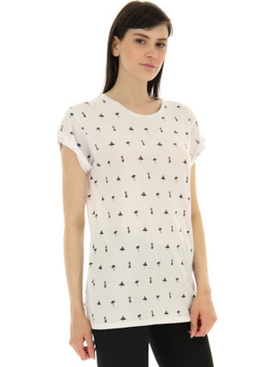 Γυναικείο T-shirt Floral Hot Coral