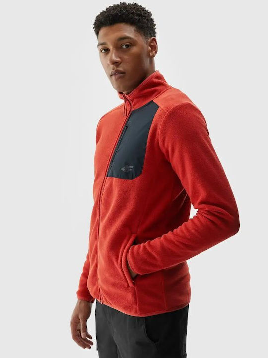 Ανδρική Ζακέτα Fleece Κόκκινη