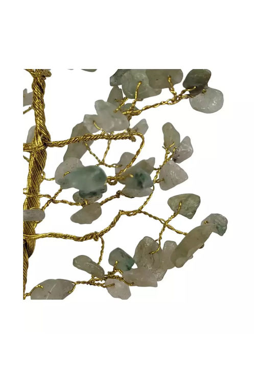Baum mit grünen Aventurin-Edelsteinblättern 18cm