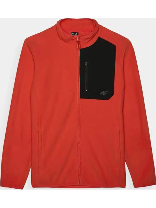 Ανδρική Ζακέτα Fleece Κόκκινη