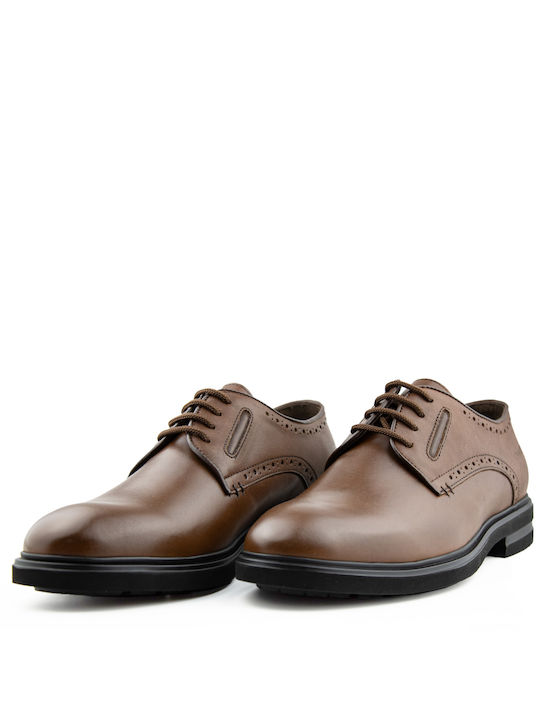 Softies Men's Leather Dress Shoes Brown