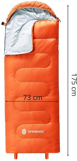 Springos Schlafsack Einzeln Sommer Orange