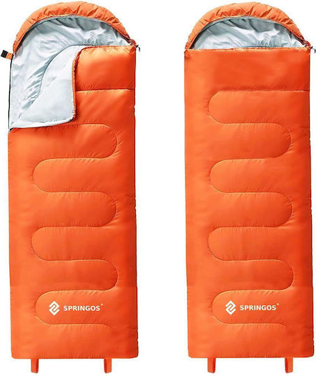 Springos Schlafsack Einzeln Sommer Orange