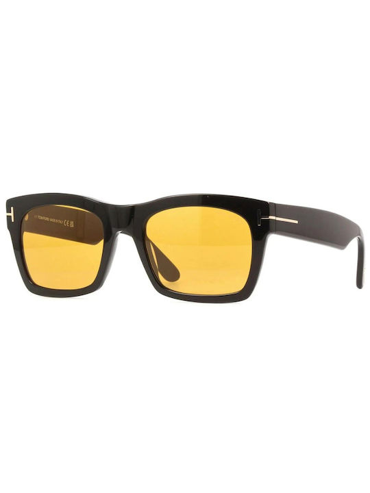 Tom Ford Sunglasses with Black Plastic Frame and Yellow Lens TF1062 01E