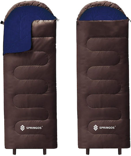 Springos Sleeping Bag Μονό Καλοκαιρινό Dark Brown