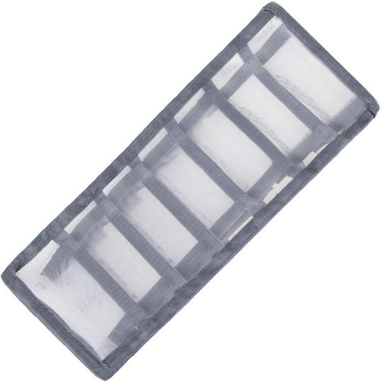 Set 3 Foldable Drawer Organizers Socks Underwear Gray