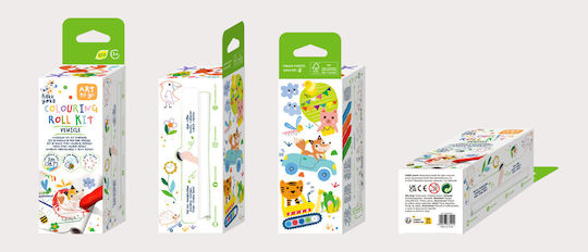 Drawing Kit Connect Dots 2 M Includes 4 Wax Colored Pencils Vehicles Haku Yoka
