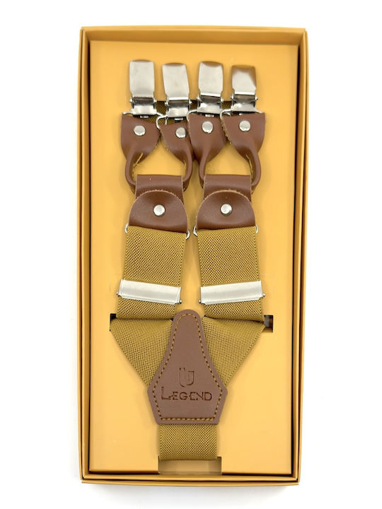 Legend Accessories Suspenders Monochrome Brown