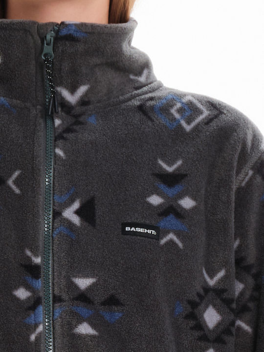 Women's Cardigan with Zipper Green
