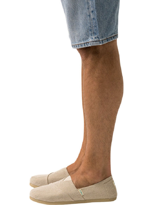 Stoff Herren Espadrilles in Beige Farbe