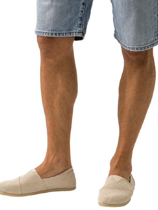 Stoff Herren Espadrilles in Beige Farbe