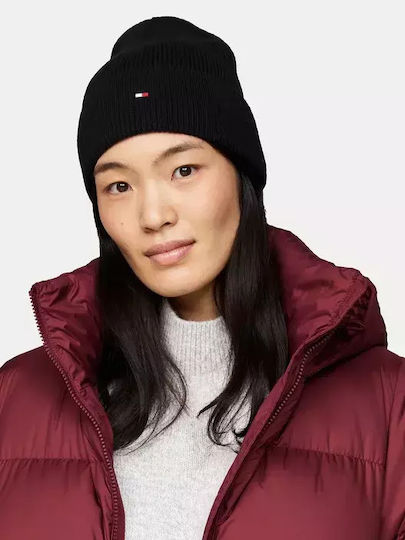 Essential Flag Beanie Γυναικείος Σκούφος Πλεκτός σε Μαύρο χρώμα