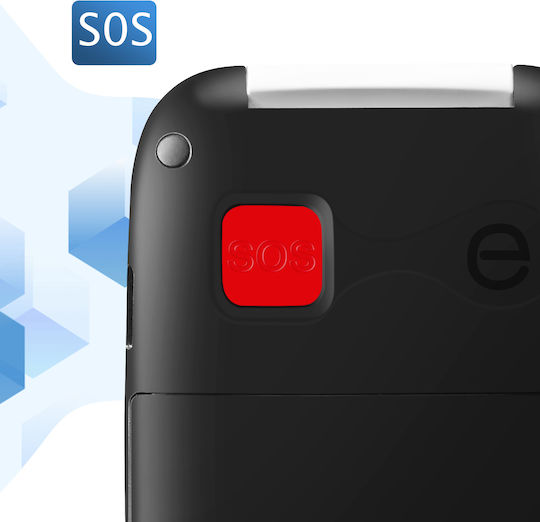Телефон за възрастни Geemarc Valve + SOS бутон, съвместим със слухови апарати, бял/черен