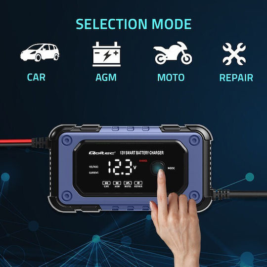 Qoltec Φορτιστής Μπαταριών Μολύβδου 12V