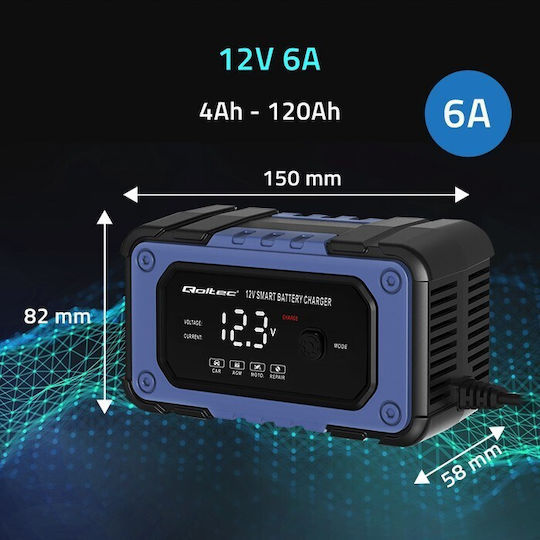 Qoltec Φορτιστής Μπαταριών Μολύβδου 12V