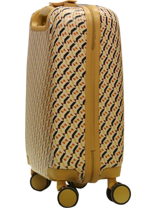 Y Not? Großer Hart Reise Koffer Beige mit 4 Räder Höhe 77cm
