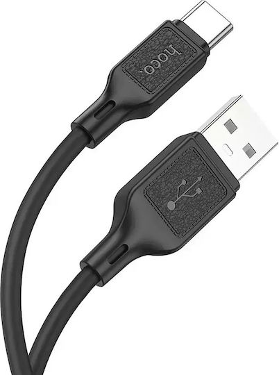 Hoco X90 USB 2.0 Cable USB-C male - USB-A 60W Μαύρο 1m