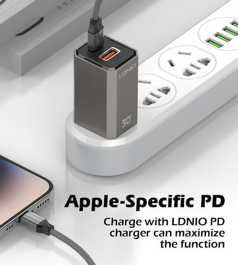 Ldnio USB-C to Lightning Cable 30W Gray 1m