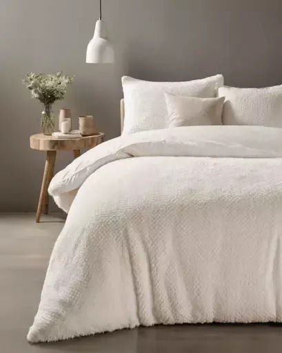 Sleeptime Παπλωματοθήκη Υπέρδιπλη 240x220 Teddy Fur Εκρού