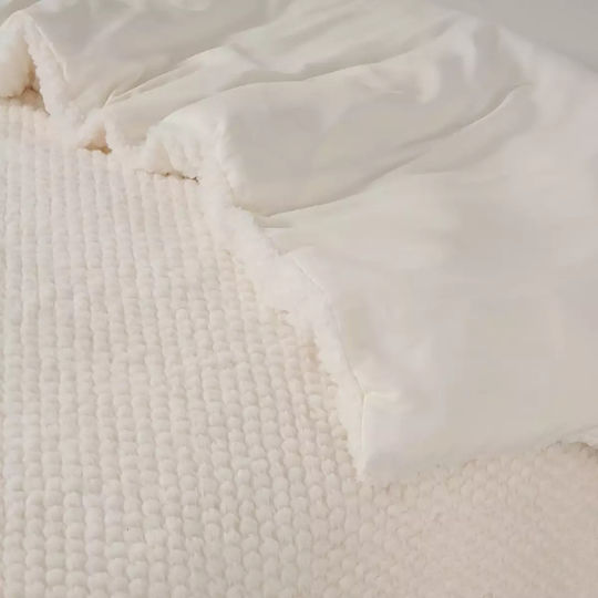 Sleeptime Παπλωματοθήκη Υπέρδιπλη 240x220 Teddy Fur Εκρού