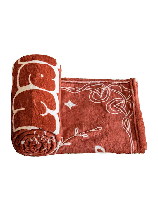 Fleece Decke Couch 130x180cm Rot