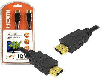 LTC Audio HDMI 2.0 Premium Hochgeschwindigkeits 4K 60Hz HDR Kabel HDMI-Stecker - HDMI-Stecker 3m Schwarz