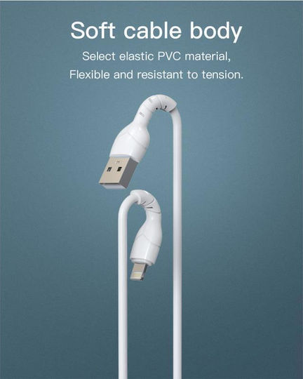 Devia Kintone Series Regular USB 2.0 spre micro USB Cablu Alb 1m (DVCB-351129) 1buc