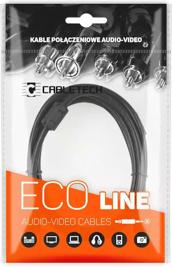 Cabletech Regular USB 2.0 to micro USB Cable Μαύρο 0.2m (KPO4009-0.2)
