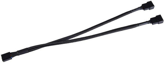 Powertech 4-Pin pwm - 2x 4-Pin pwm Cable 0.15m Black (CAB-W048)