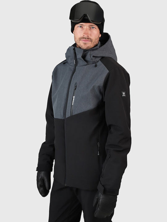Brunotti Twinstroke 2421180057-9999 Männliche Ski- und Snowboardjacke Soft Shell Schwarz