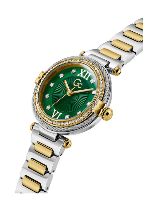 GC Watches Cable Women's Watch with Gold Metal Bracelet