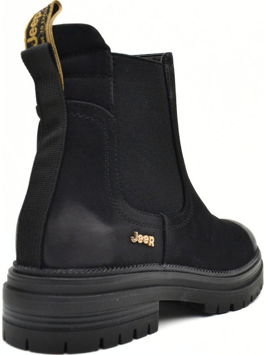 Leather Women's Ankle Boots Black