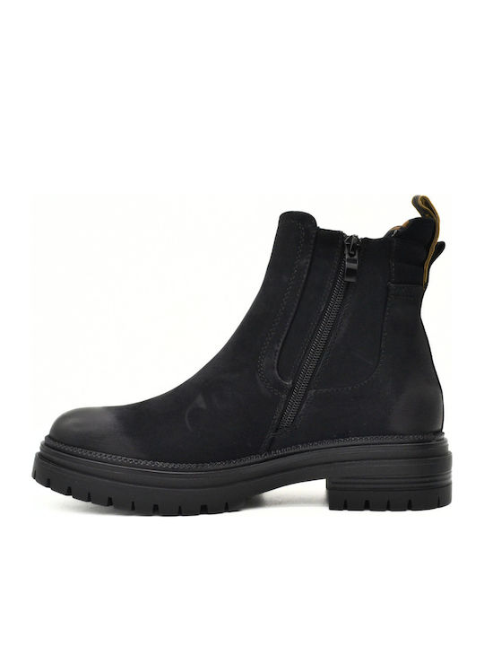Leather Women's Ankle Boots Black