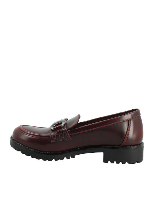 Women's Loafers in Burgundy Color
