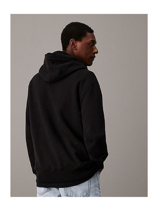 Calvin Klein Sweatshirt Fleece with Hood Black