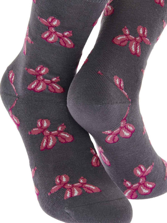 Walk Balloon Dog Women's Socks Gray
