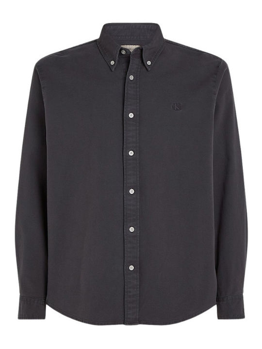 Long-sleeved Denim Shirt Ebony