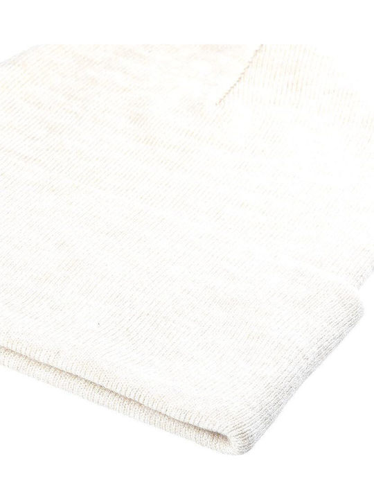 Beanie Γυναικείος Σκούφος Πλεκτός σε Εκρού χρώμα