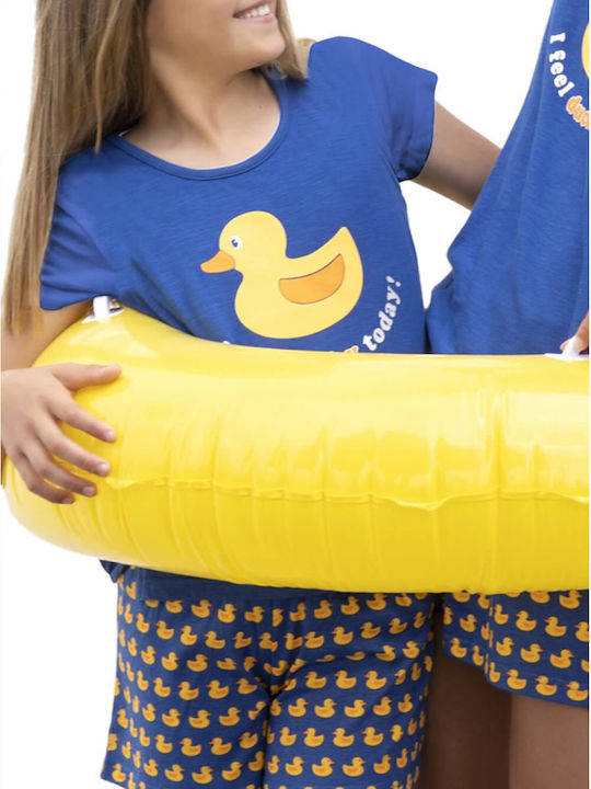 Admas Kinder Schlafanzug Sommerlich Blau Admas Kinder Schlafanzug Sommerlich Blau