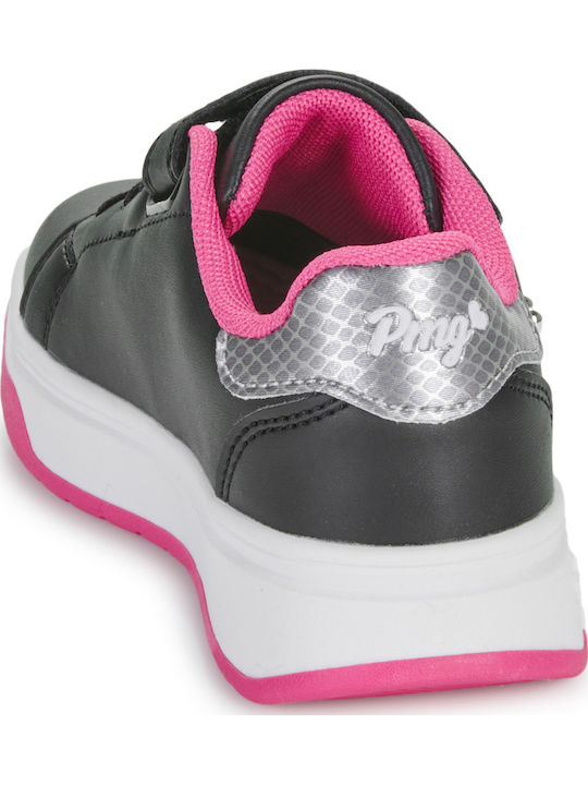 Παιδικά Sneakers Ανατομικά με Σκρατς Μαύρα